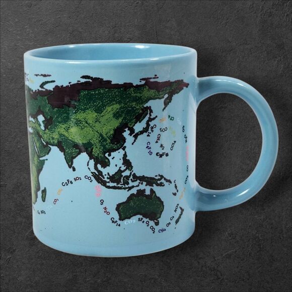 Global Warming Heat Changing Mug Unemployed Philosophers Guild 2014 Co2 Globe - Picture 3 of 7